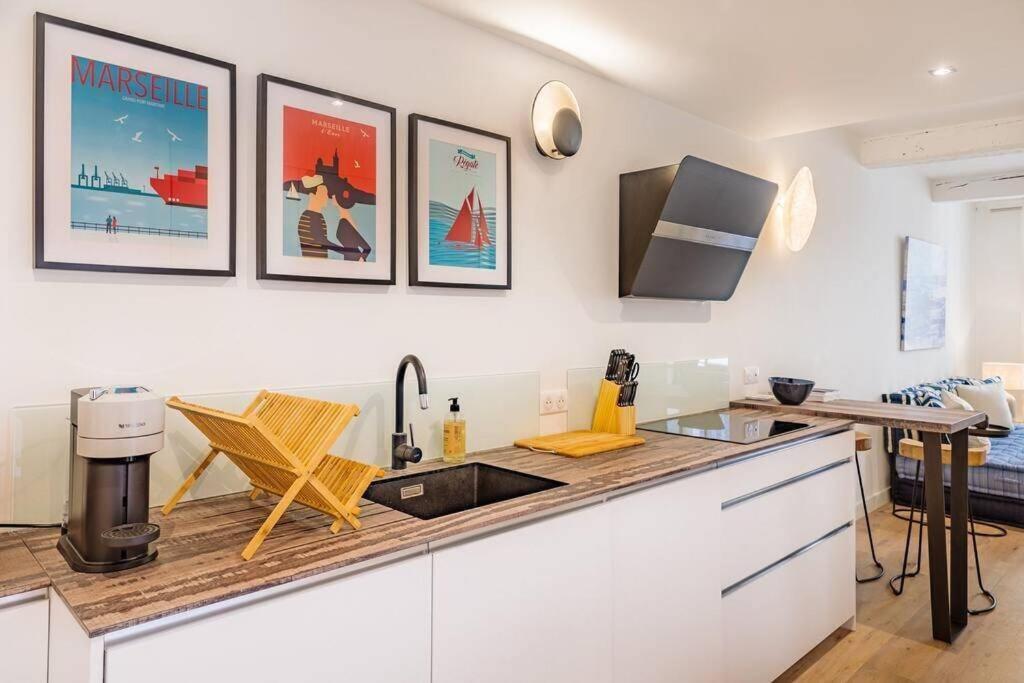 Appartement 5*, Climatise, Avec Terrasse Au Quartier Le Panier مارسيليا المظهر الخارجي الصورة