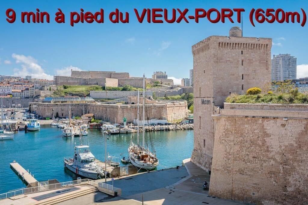 Appartement 5*, Climatise, Avec Terrasse Au Quartier Le Panier مارسيليا المظهر الخارجي الصورة